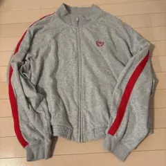 【GAP】トラックジャケット グレー レッドライン