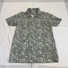 MOCO 花柄ポロシャツ サイズ50 グレー系