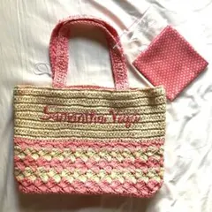 【新品】 Samantha vega トートバッグ ドット柄スカーフ付きのサムネイル