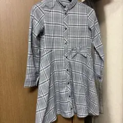BeBe チェック柄 長袖ワンピース140