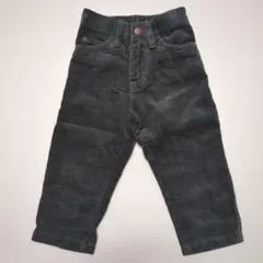 80サイズ ロングパンツ CHEROKEE 黒コーデュロイ 綿100%