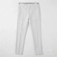 ユニクロ　ストレッチパンツ　センタープレスパンツ　ストライプ　ウエストゴム