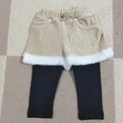 コーデュロイ レギンス付きホットパンツ