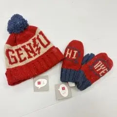 新品GAPギャップ　キッズ　ニット帽・手袋セット