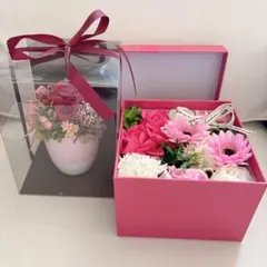 シャボンフラワーとプリザーブドフラワー ギフトセット