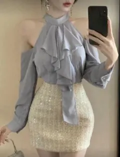 SHEIN シーイン　DAZY ホルターネックブラウス