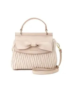 JILL by JILL STUART エンボスリボンバッグ ベージュ