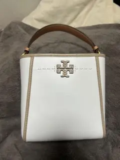 Tory Burch ホワイトハンドバッグ 付属ポーチ付き