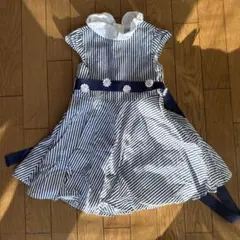 ストライプ ノースリーブワンピース 120cm