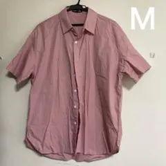 メンズ　ピンク　半袖シャツ　夏　無地　SHIEN Ｍのサムネイル