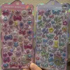 【正規品】ボンボンドロップシール　ばるーんボンボン　ほうせきボンボン　２枚