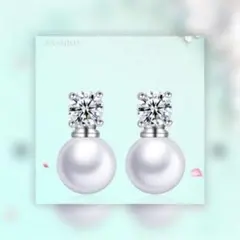 パールシルバーピアス①
