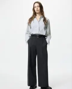 ユニクロ　ブラッシュドジャージーワイドパンツ Sサイズ