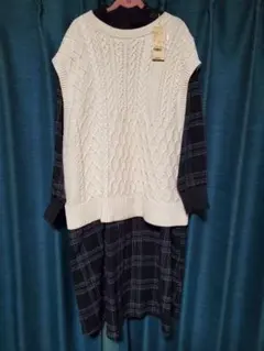 めい様専用 studio CLIP ケーブルニットベストとフレアワンピース 新品