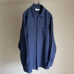 UNIQLO ユニクロ　リネンシャツ　ブルー　XLのサムネイル