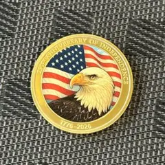 アメリカ独立宣言 250周年記念コイン 記念品 鷲 メダル シルバーカラー 