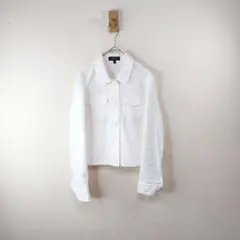 Theory 19ss リネンジャケット ホワイト　襟に少し色シミあり　Pサイズ
