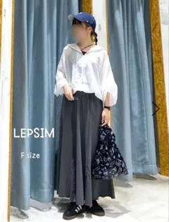 新品　LEPSIM ミニ裏毛加工フレアスカートブラック F