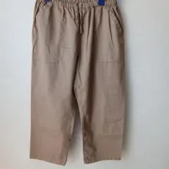 ベージュ カジュアルパンツ ウエストゴム