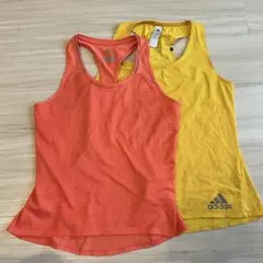 【adidas】ストライプ柄 タンクトップ 2枚セット