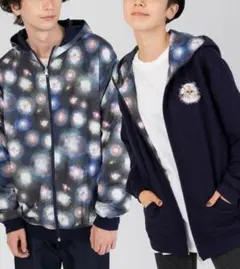 【graniph】コズミックウォームリバーシブルフーデッドブルゾン　S