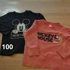 UNIQLO ミッキートレーナー 2枚セット 100