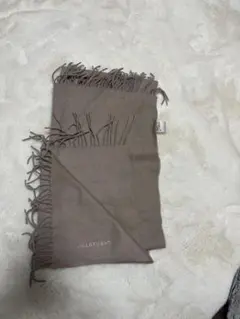 JILL STUART ベージュ フリンジマフラー　カシミヤ100