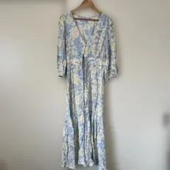ZARA フローラルロングドレス XS