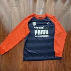 PUMA サッカーシャツ ネイビー/オレンジ　150センチ