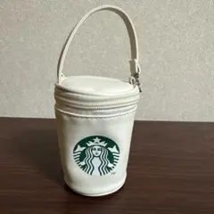 スターバックス　カップホルダー　ホワイト　ポーチ