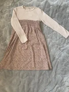 アプレレクール　花柄長袖ワンピース 120cm