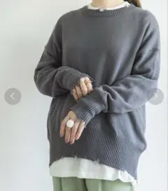 ITEMS URBANRESEARCH ダメージニットプルオーバー