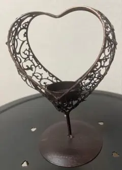 ハート型　アイアン　キャンドルホルダー
