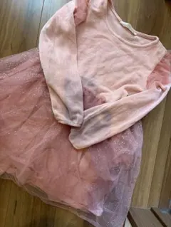 H&M ピンク 長袖 ワンピース 8-10歳