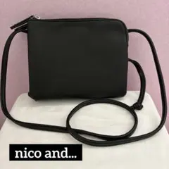 niko and ニコアンド　レディース ショルダーバッグ ブラック ミニバッグ