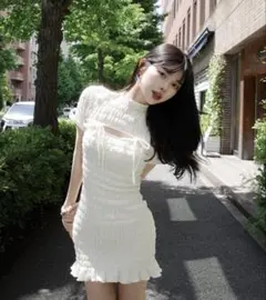 Darich リボンシャーリングミニワンピース