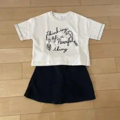 120㎝ ZARA トップス・キュロットスカートセット