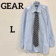 【GEAR】ブルーシャツ ネクタイ コーデセット シティーボーイ Lサイズ