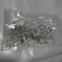 ウェディング ヘッドドレス ヘアコーム フラワー ビジュー