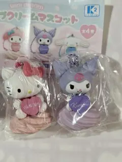 サンリオキャラクターズ ホイップクリームマスコット　ハローキティ　クロミ②