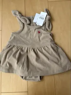 POLO Baby ベージュワンピース風ロンパース 70cmのサムネイル