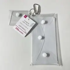 DAISO カラビナクリアポーチ ミニポーチ付き