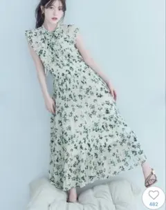 naoho 芍薬 ノースリーブワンピース 花柄 naoho 芍薬 ワンピース - メルカリ