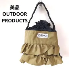 美品　OUTDOOR PRODUCTS フリル 巾着バッグ カーキのサムネイル