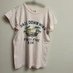 45rpm Tシャツ　ベビーピンク　ハワイ柄　サイズ　1 （ S）