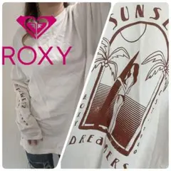 ROXY サンセット・ドリーマーズ ロングスリーブ メンズМサイズ 袖ロゴ