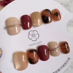 ネイルチップ　ベリーショートオーバルM ニュアンス