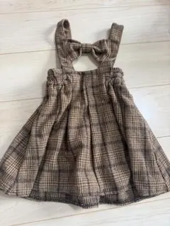 チェック柄　サロペット　サロペットスカート　スカート　ワンピース