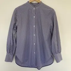 green label relaxing スタンドフリルギャザーブラウス