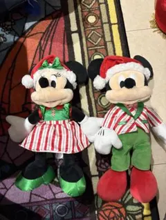 Disney クリスマス ミッキー ミニー ぬいぐるみ ペア - メルカリ